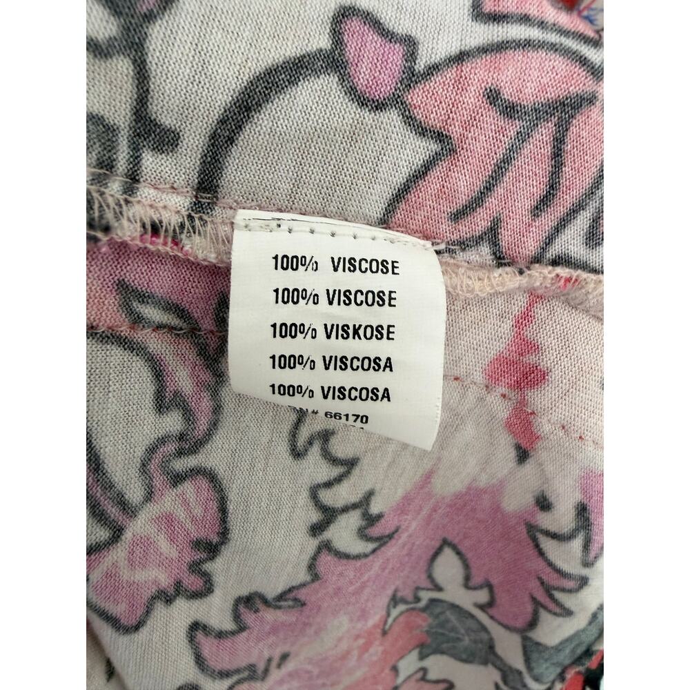 CONDITIONS APPLY X ANTHROPOLOGIE Zofana Top Vibrant Botanical Floral Pink Print - Picture 8 of 9